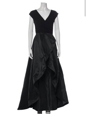 Teri Jon by Rickie Freeman Evening Gown Black Sz 6